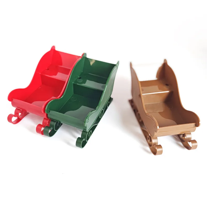 

Мини-милые рождественские сани, орнамент, рождественская елка, камин, центральная часть стола, подарочная коробка, подоконник, книжный шкаф, домашний декор