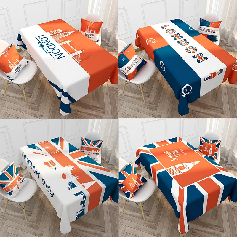 

Linen Tablecloth Home English Design Series Waterproof Table Cloth Desk Table Table Cloth