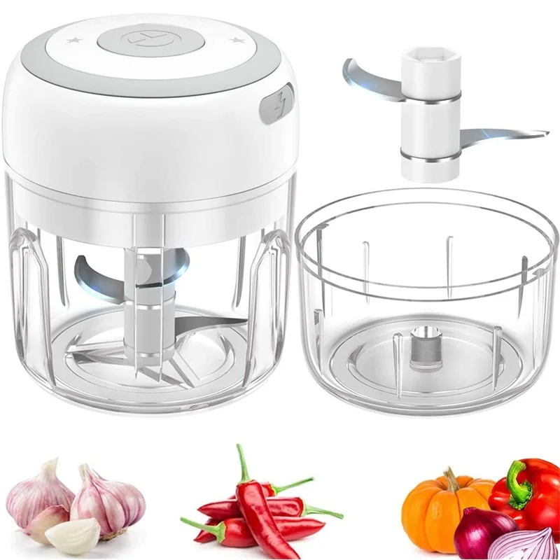 

Mini USB Wireless Electric Garlic Masher Sturdy Press Mincer Vegetable Chili Meat Grinder Food Chopper Kitchen Tools 100/250ml