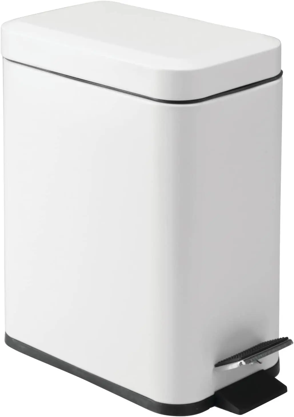 

Small Modern 1.3 Gallon Rectangle Metal Lidded Step Trash Cans Compact Garbage Bin With Removable Liner Bucket And Handle