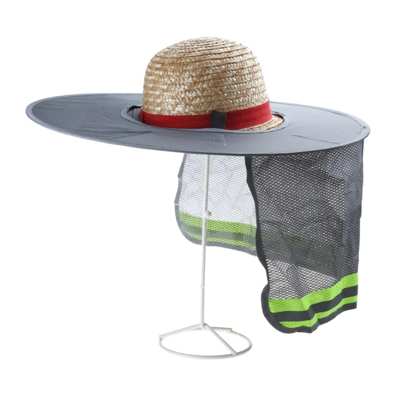 

Shade Mesh-Sunshade with High Visibility Reflective Strip Breathable UV Protection Neck Shield for HARD HAT 57BD