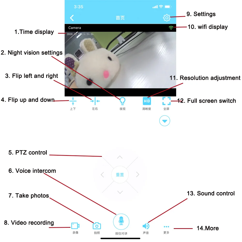 Мини-камера X12 Беспроводная с Wi-Fi и функцией ночного видения |
