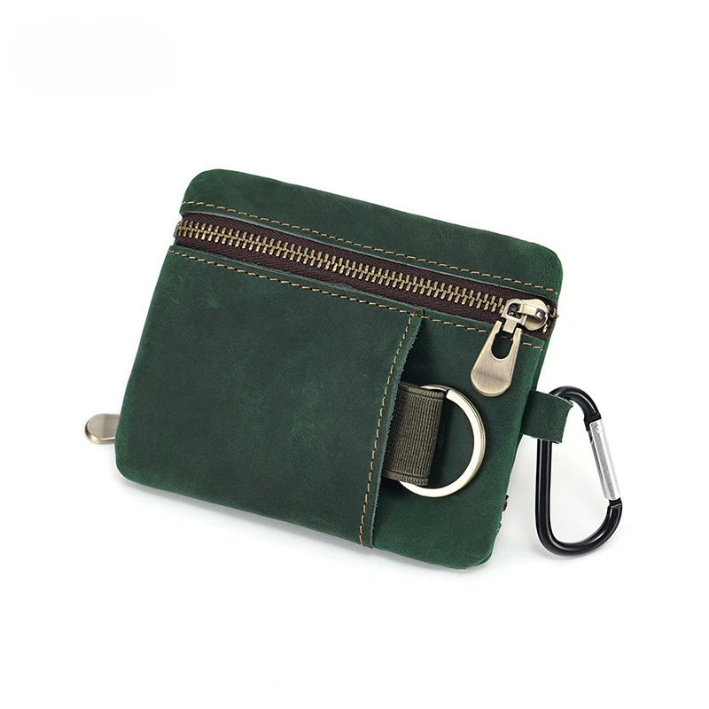 

Classic Women's Coin Wallet in Solid Color Cow Leather with Zipper Solid Color Portable Mini Pouch