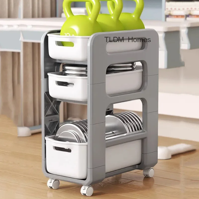 Ящик для книг кухонная тележка бытовая хранения узкая на колесиках красоты Carrito