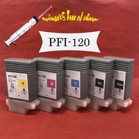 pfi 120 pfi120 refillable ink cartridge with permanent chip for canon tm 200 tm200 tm 205 tm 300 tm 305 tm300 130ml 5colorsset