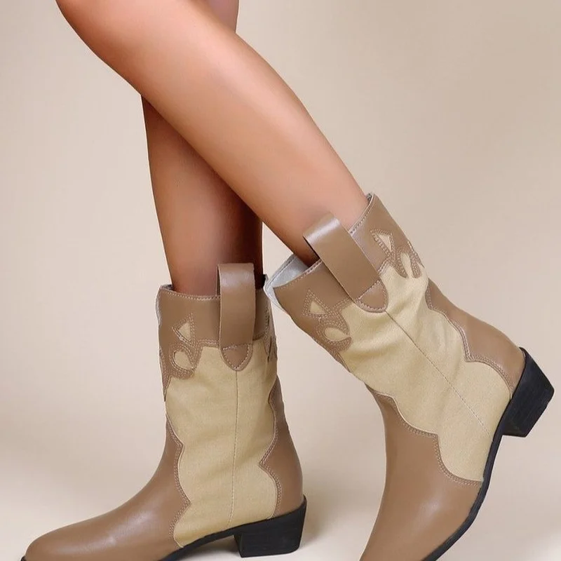 

Женские ботильоны из коровьей кожи, ботинки на среднем квадратном каблуке со шнуровкой и молнией, Размеры 35-43, для осени и зимы, 2022