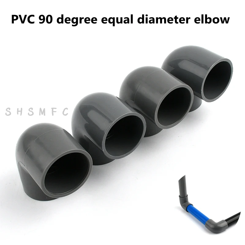 

2~10pcs 20~75mm PVC Pipe 90° Equal Elbow Connector Garden Irrigation Connector Aquarium Water Supply And Drainage Adapte DIY