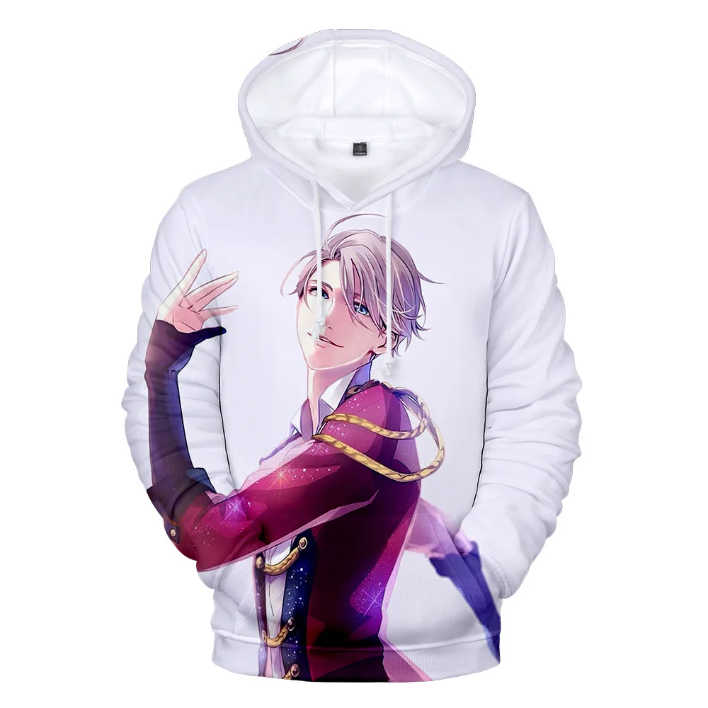

Худи с 3D принтом аниме YURI on ICE, мужская и женская модная толстовка, Спортивный Повседневный пуловер с капюшоном, мужские пуловеры в стиле Хар...