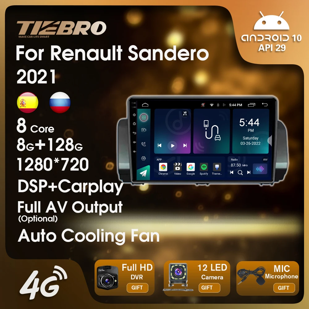 

Автомагнитола 2 Din Android 10 для Renault Sandero 2021, мультимедийный проигрыватель с Bluetooth, навигацией, GPS, стерео, автомобильное аудио, головное устройст...