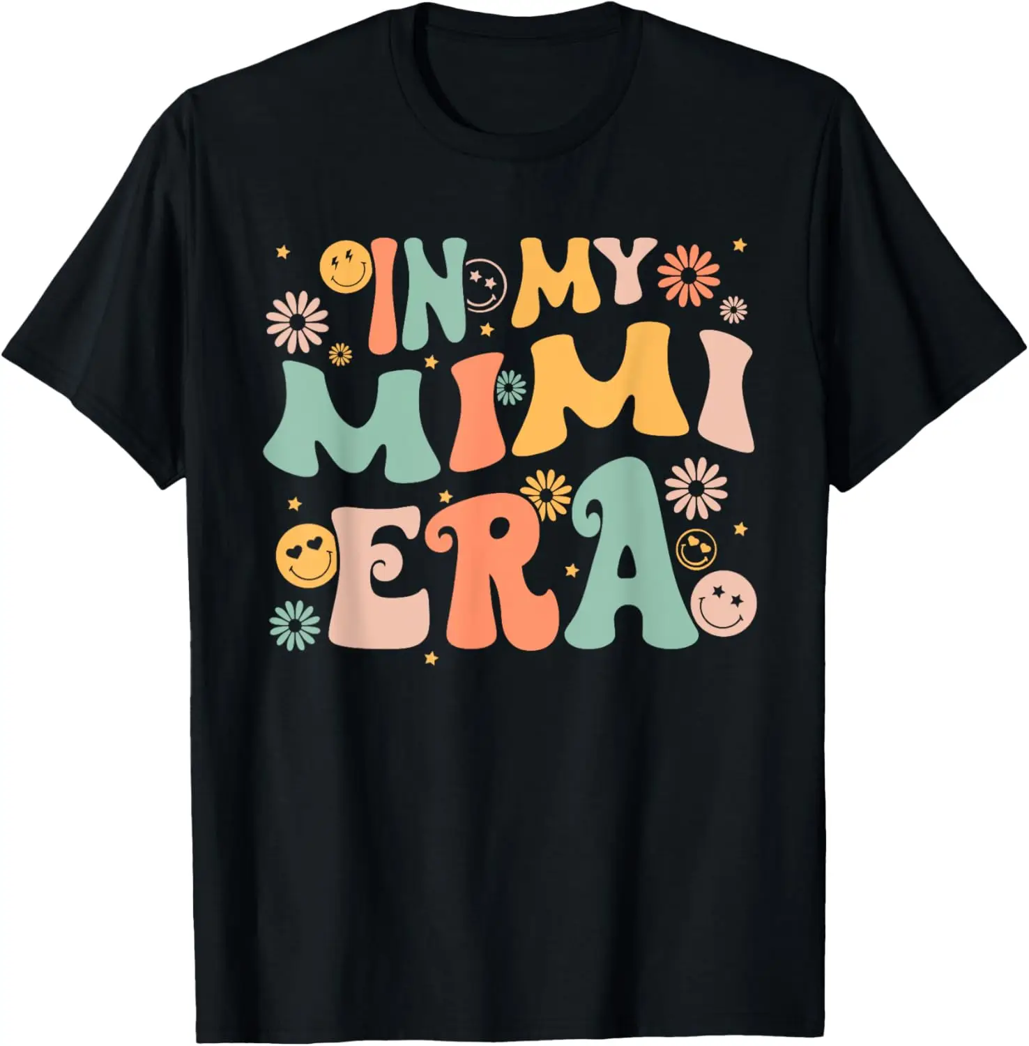 Футболка In My Mimi Era Groovy Retro Cool для бабушки ко Дню матери