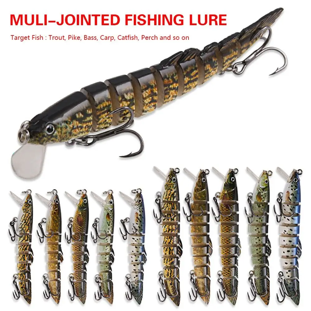 

5.5g/10.5g 8.3cm/10.1cm Crankbaits Tackle Winter Fishing Muli-Jointed Fishing Lure Fish Hooks Worm Minnow Minnow Lures