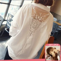 fashion 2022 clothes lace hollow out ol women blouse shirt long sleeve v neck womens tops white 5xl womens clothing blusas