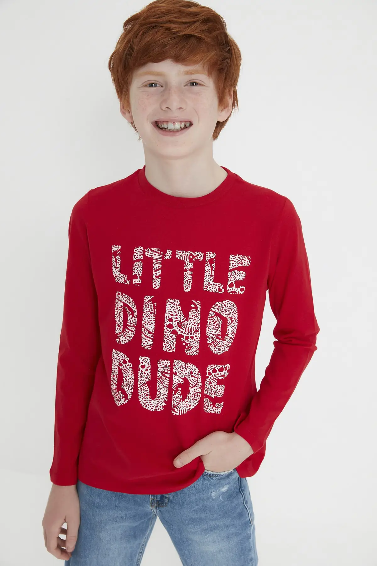 

Printed Male Child Knitted T-Shirt TKDAW22TS0234