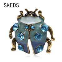 skeds fashion classic women men beetle ladybug clothing brooches pins creative insect fashion accessories unisex badges gift