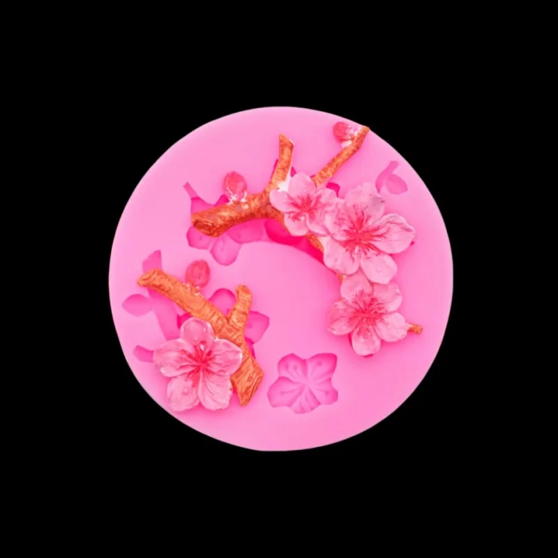 Силиконовая форма с имитацией Цветка Персика ручной инструмент гипсовая для