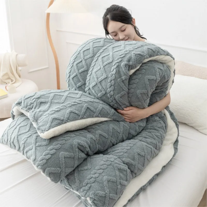 

Высококачественные утолщенные зимние теплые одеяла для кровати, искусственное кашемировое одеяло из овечьей шерсти, утолщенное теплое одеяло