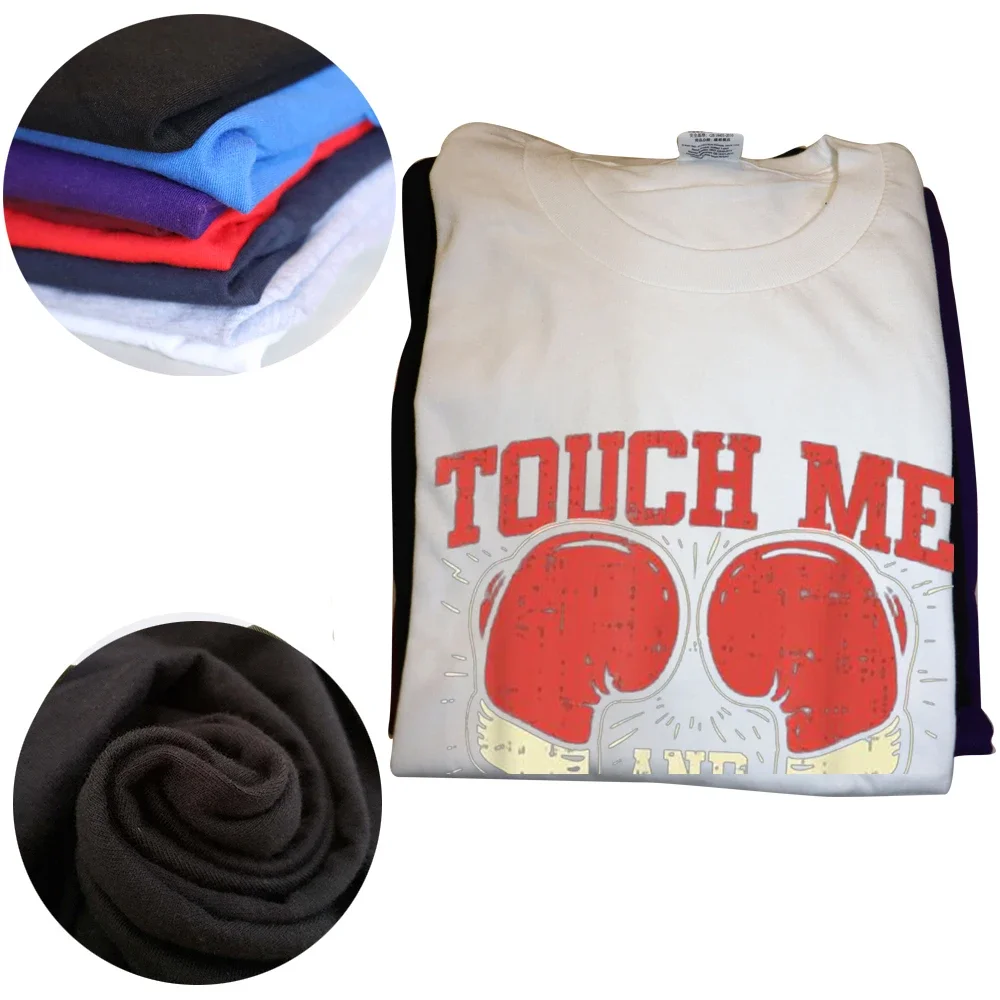Хлопковая футболка Touch Me and Your First Boxing Lesson Is Free