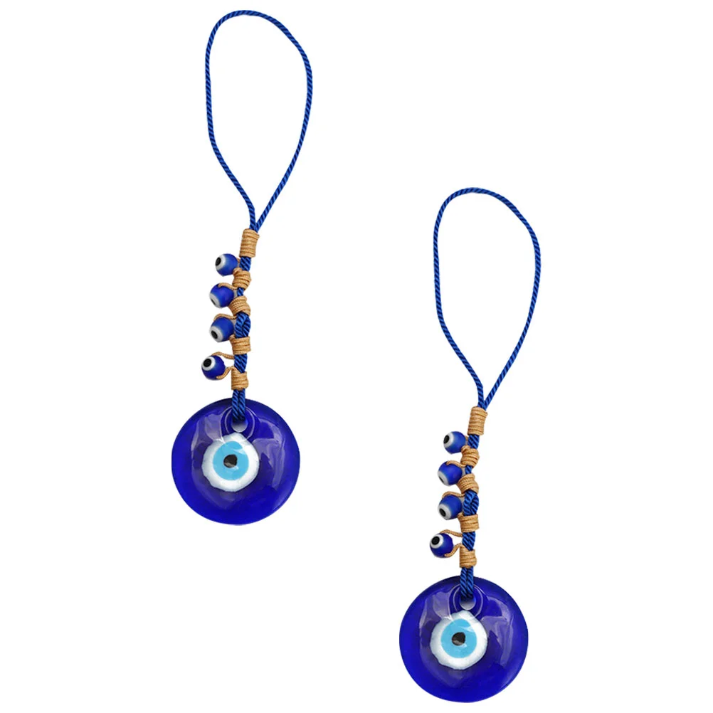

Evil Eye Blue Pendant Turkish Key Eyes Beads Amulet Hanging Charm Hamsa Decor Keyring Nazar Lucky Bead Luck Good Ornament Holder