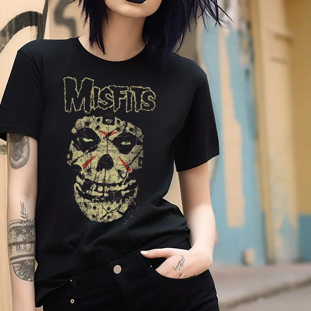Черная футболка Misfits Джейсона вурхеса в стиле панк рок