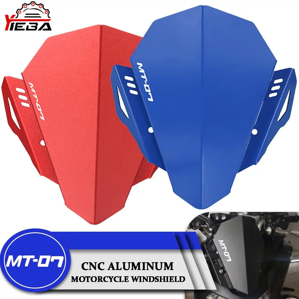 

CNC Aluminum Motorcycle Front Windshield Wind Deflector Windscreen For Yamaha MT07 MT-07 FZ-07 FZ07 2018 2019 2020 Accessories