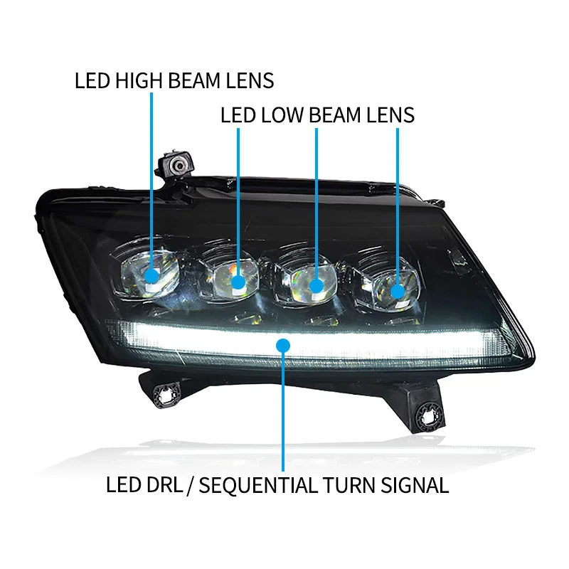 Стайлинг автомобиля для Audi Q5 передние фары 2009-2018 лампа головного света