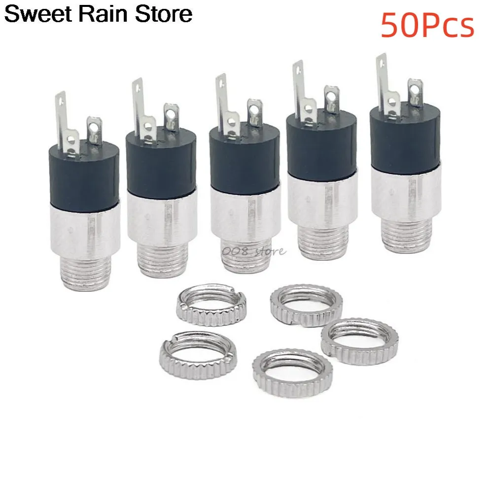

50PCS/LOT PJ392 3.5mm Stereo Female Sockect Jack with Screw 3.5 Audio Headphone Connector PJ-392