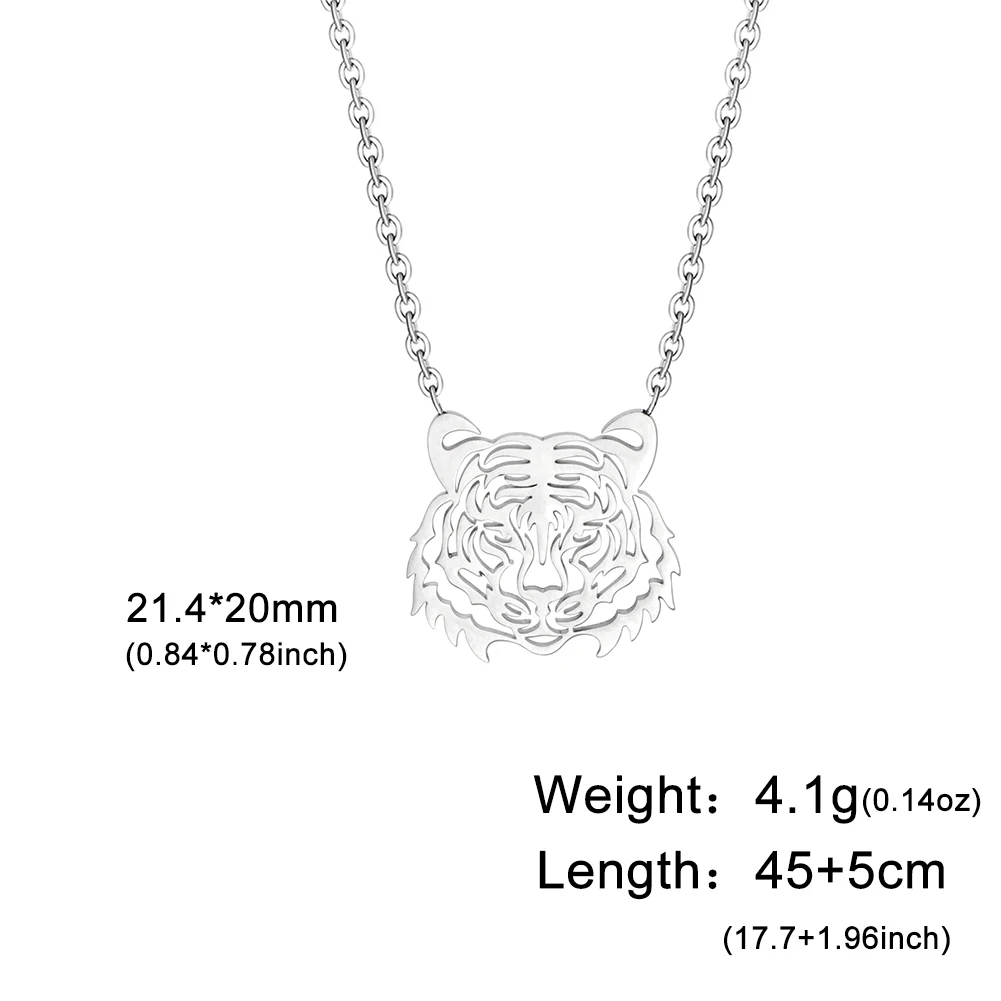 LIKGREAT модные ожерелья с подвеской в виде тигра и животного из нержавеющей стали