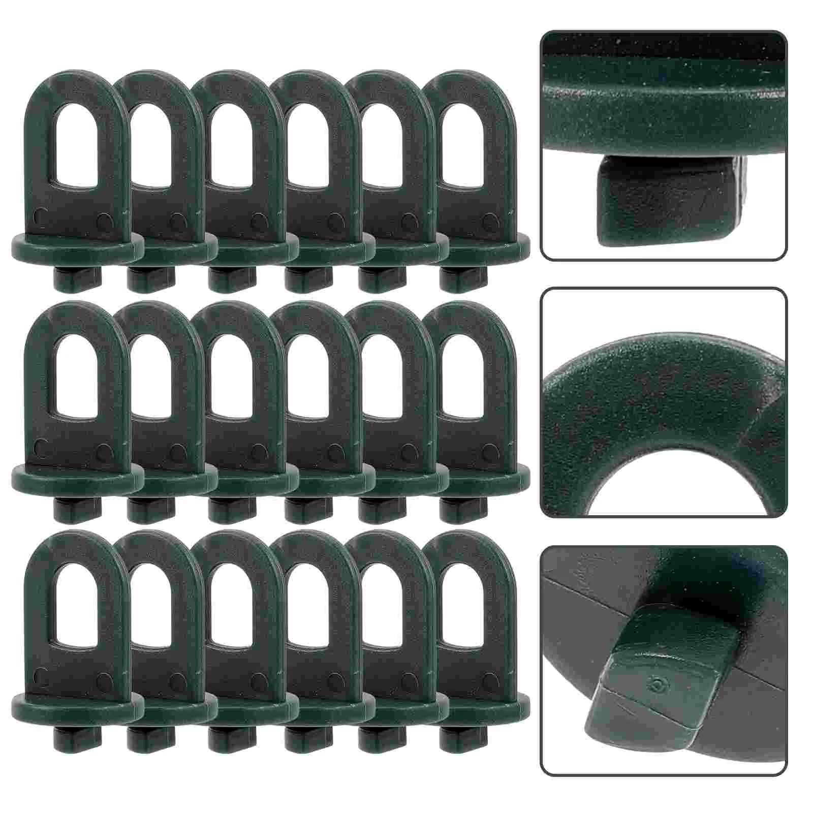 

50 Pcs Plastic Pots Greenhouse Clips Hanging Pots Hooks Support 3.2x2cm Garden Fixing