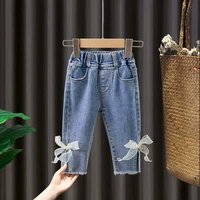 kids baby jeans solid color jeans for girls spring autumn jeans baby girl casual style toddler girl clothes