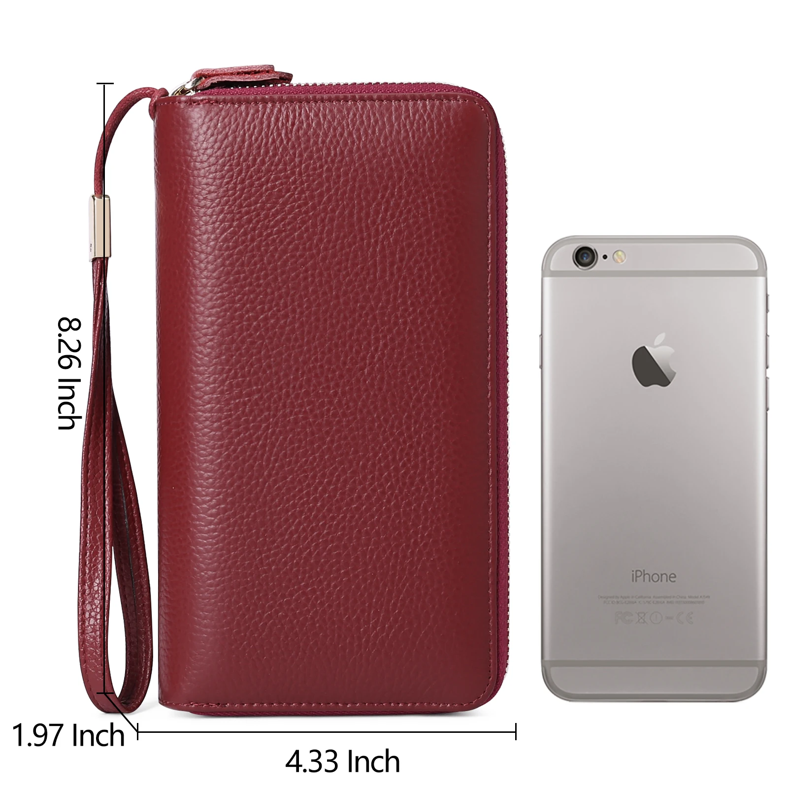 Long Women's Wallet Female Purses Card Holder Wallets Double Zipper Leather Clutch Luxury Money Phone Bag