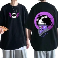 anime gift hunter x hunter t shirt feitan potoo double sided print short sleeve t shirts loose casual streetwear oversized tees