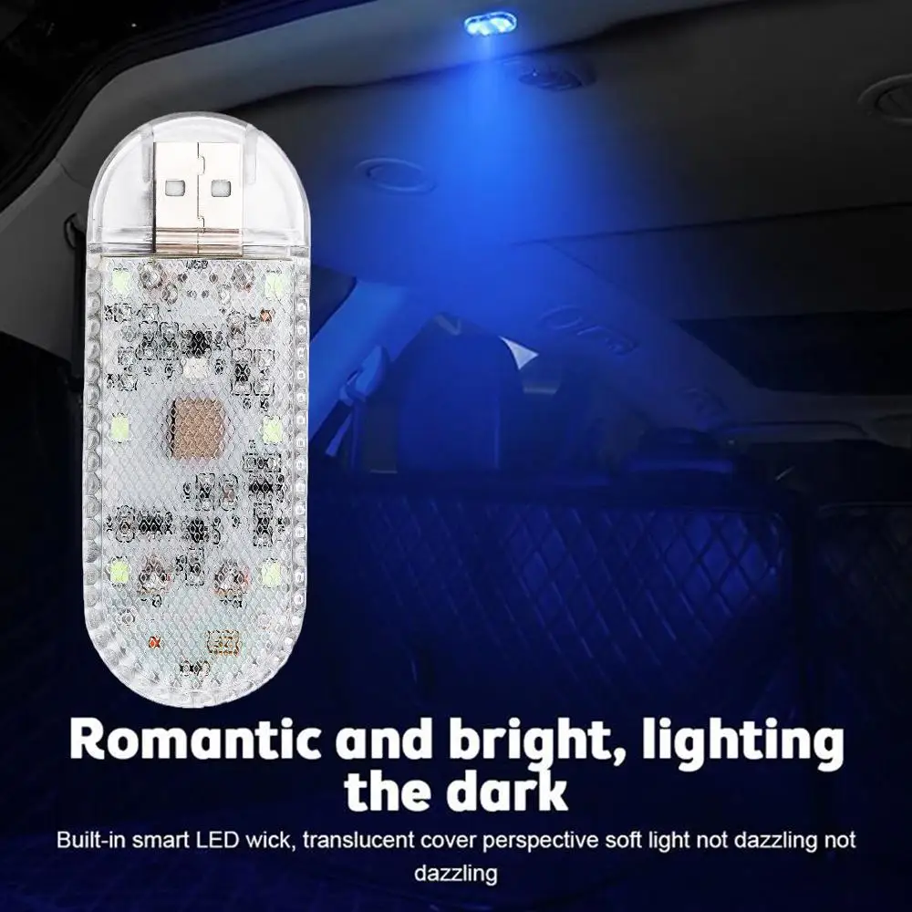 

USB-датчик, интерьер, фонарь, автомобильная лампа, потолочная лампа, разноцветное освещение, Декоративная Фонарь, внешнее освещение для крыши автомобиля, Rea B4N3
