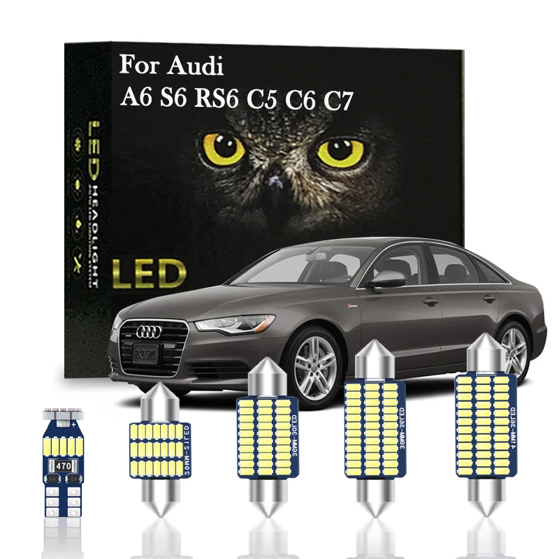 

Canbus For Audi A6 S6 RS6 C5 C6 C7 4F 1998 1999 2011 2012 2013 2014 Quattro Avant Sedan Accessories Indoor Light LED Kit