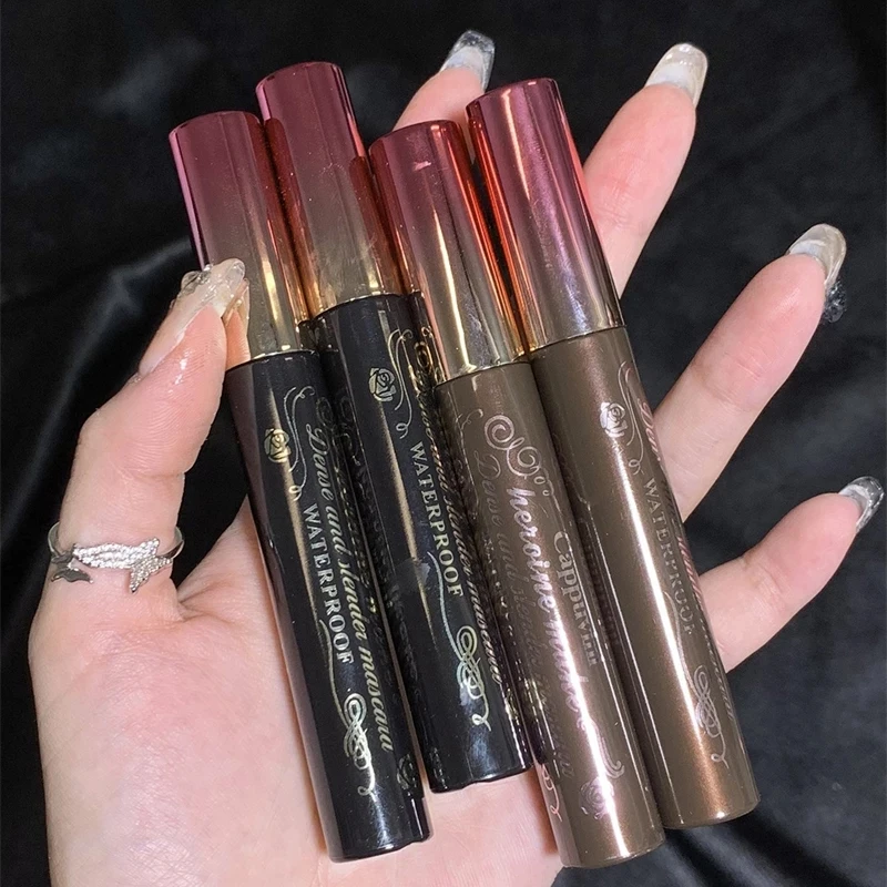 

Brown Black Mascara Lengthens Eyelashes Curl Thick Waterproof Long-lasting 4D Silk Fiber Mascara Lash Extension Cosmetics Makeup