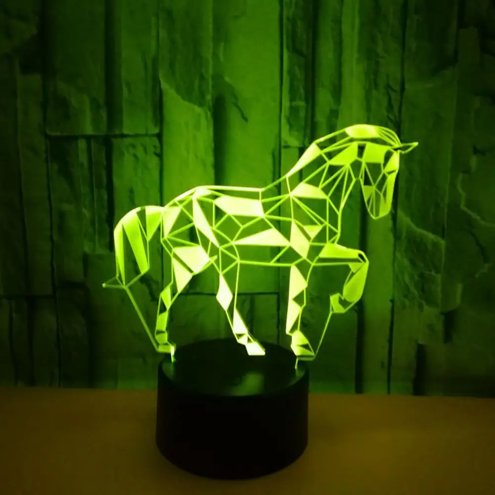 

Horse LED Lamp Practical Stunning Visual Effect Black Color Horse Shape Innovate LED Bedside Lamp Party Favor for Household