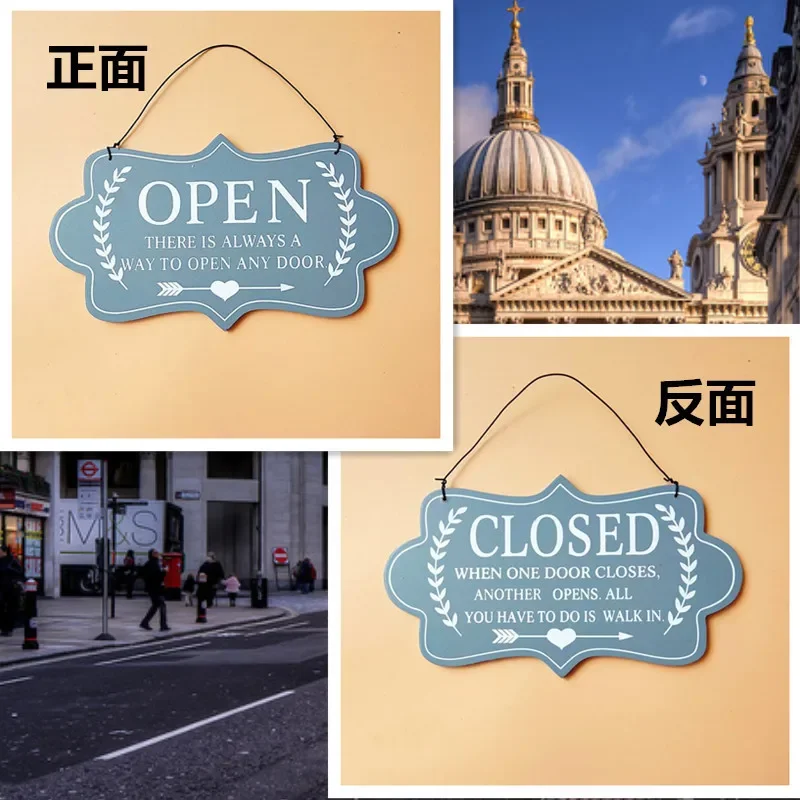 Деревянная двусторонняя табличка 