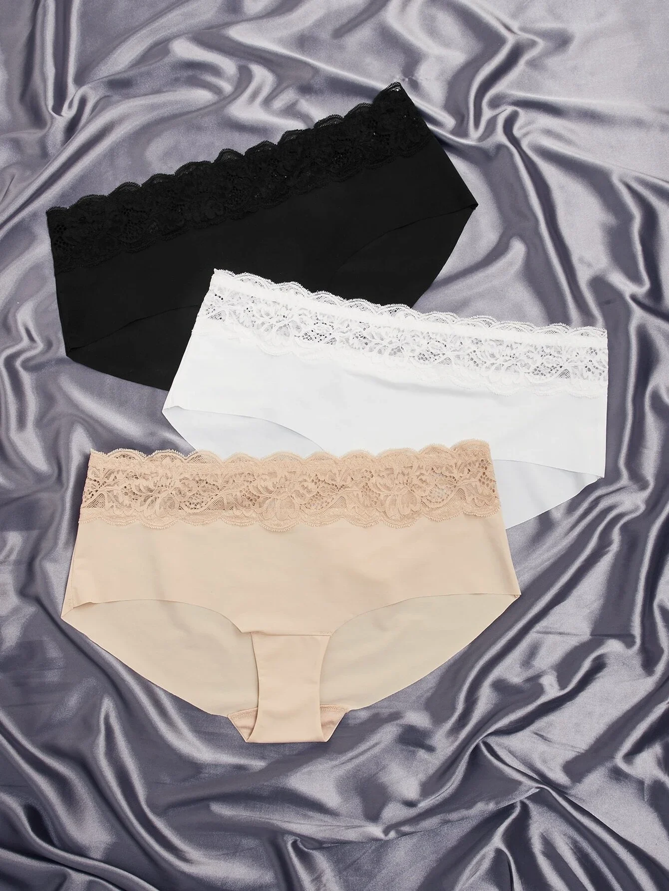 

3pack Contrast Lace Panty