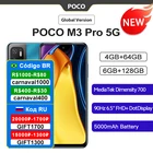 Глобальная версия POCO M3 Pro 6 ГБ 128 мобильного телефона Dimensity 700 90 Гц 6,5 