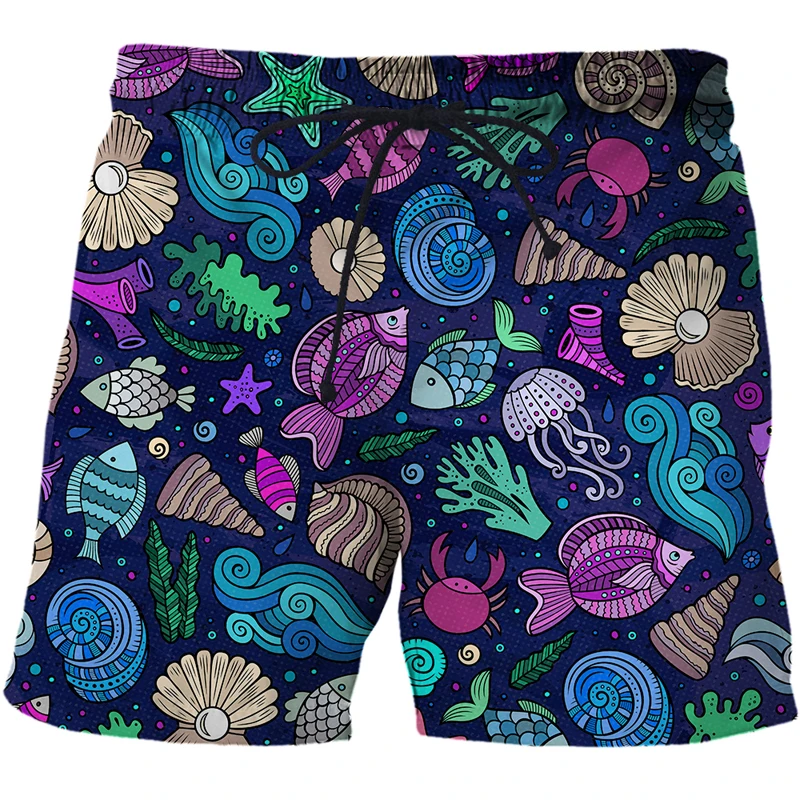 

2023 3D Printing Summer Men's Woman Hawaiian Beach Shorts Swimsuit Casuals Oversize Pants Swimwear Clothing