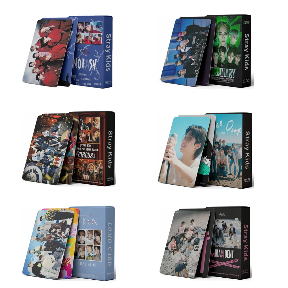 

Kpop Idol 55pcs/set Lomo Cards Stray Kids Ateez Photocards Photo Card Postcard for Fans Collection