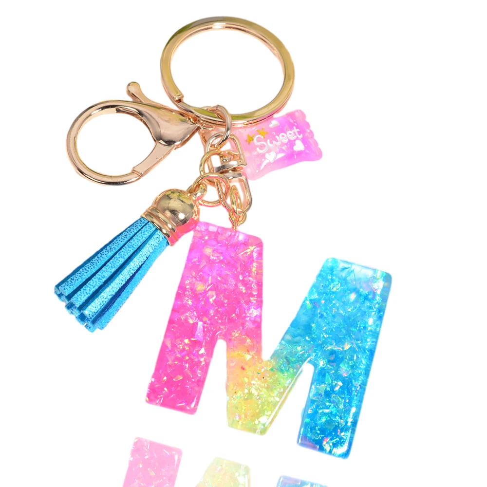 

Симпатичные Оригинальные брелоки с алфавитом, квадратные Подвески конфет для женщин, ручная сумка, модные аксессуары для ключей, брелок для ключей