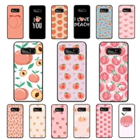 fhnblj cute peach phone case for samsung note 5 7 8 9 10 20 pro plus lite ultra a21 12 02