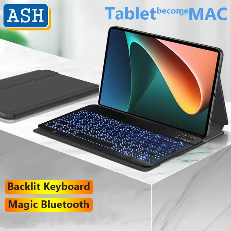 

7 Color Backlit Keyboard Case For Huawei Mediapad T5 10.1 M5 Lite M6 10.8 Matepad 10.4 11 T10S T10 Pro 10.8 Honor Pad V7 Pro V6