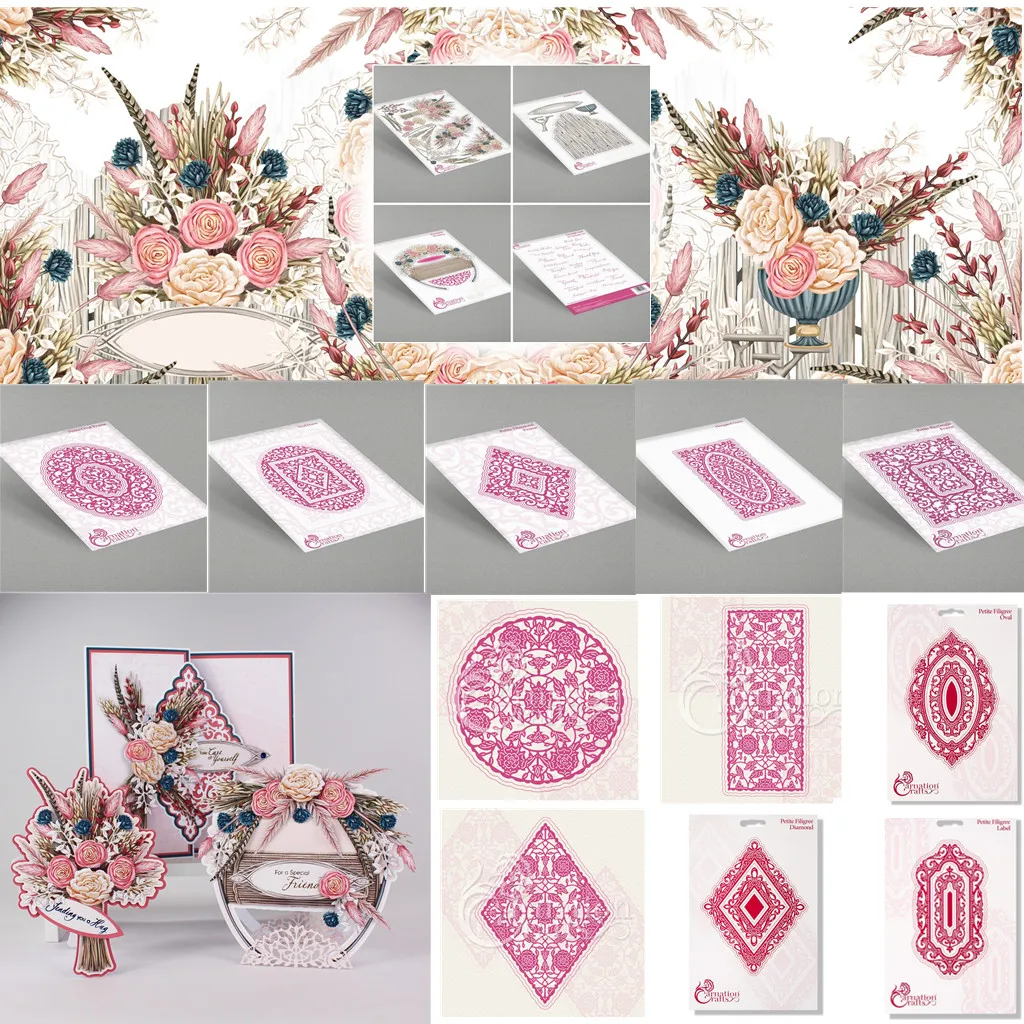 

Oval Frame 2023 New Arrivals Flowers Metal Cutting Dies Cut DIY Scrapbooking Paper Craft Handmade Make Album Card Punch Embossin