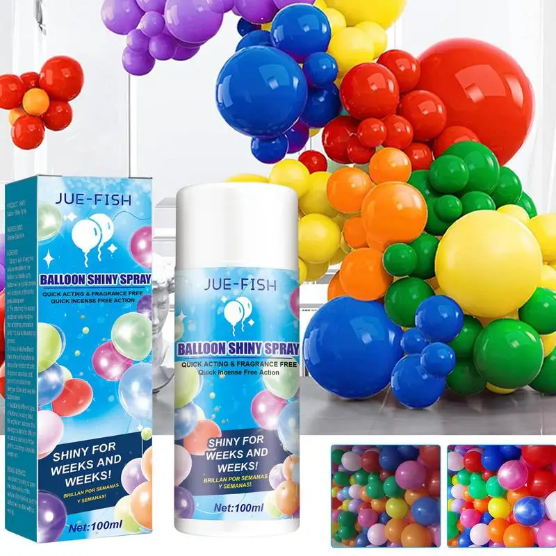 

100ml Balloon Shiny Spray Colorful High Gloss Prevent Oxidation Anti Fading Birthday Party Decoration Balloon Brightener Spray