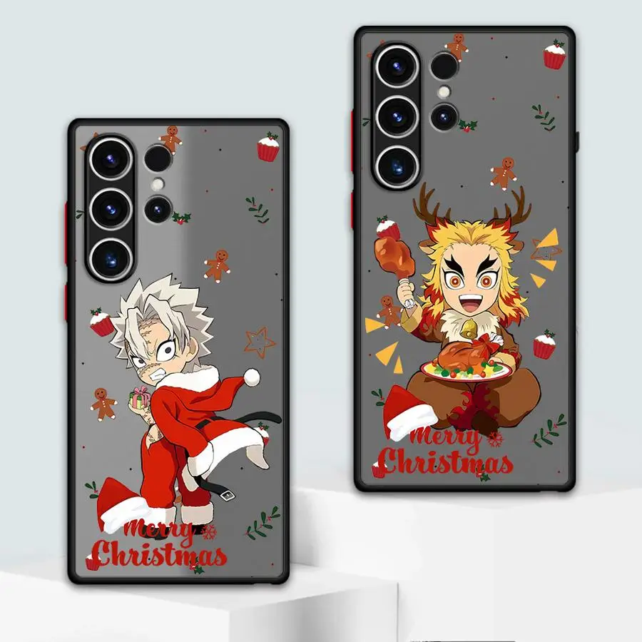 Christmas Demon Slayer Phone case for Samsung Galaxy Note 20 Ultra Plus Lite 9 8 A21 A05 A06 A50 A52 A70 s A31 A51 A71 A16 5G 4G