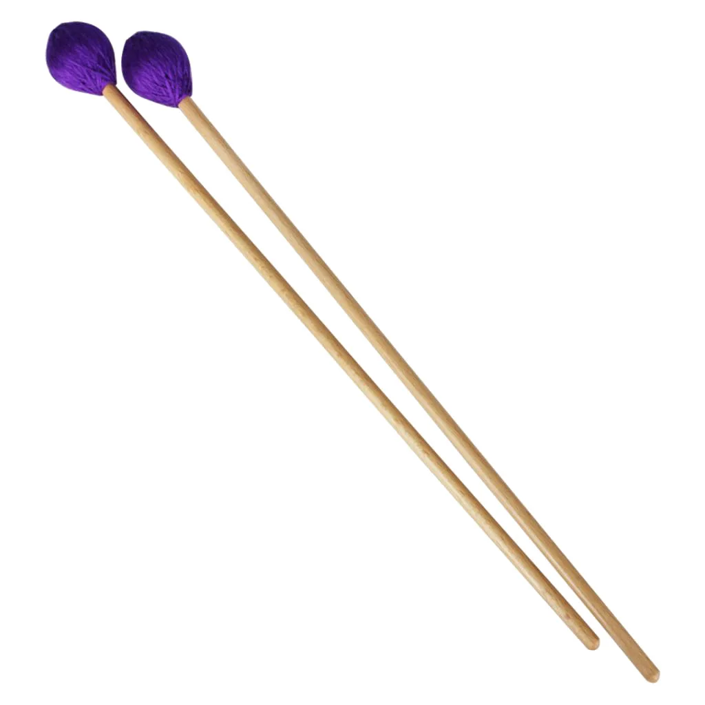 Ксилофон Marimba Mallets с фиолетовой пряжей и ручкой из Букового дерева 2 шт.