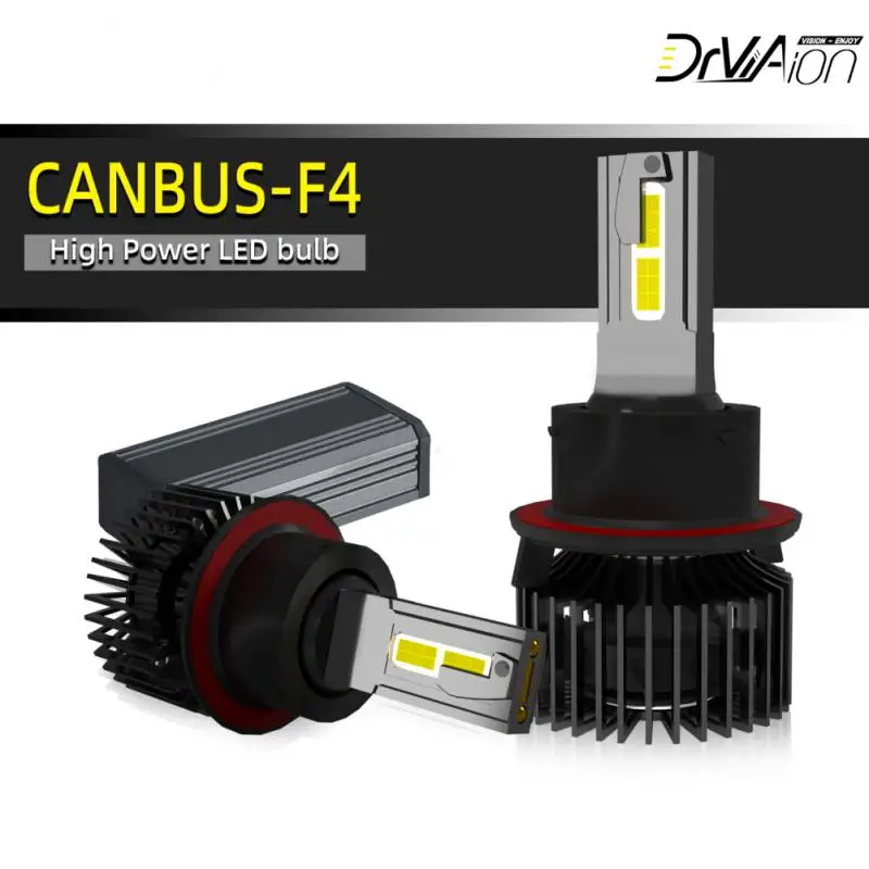 

Waterproof Headlights Super Bright High Power Fog Light 9008 F4 Double Copper Tube Car Accessories Led Headlights