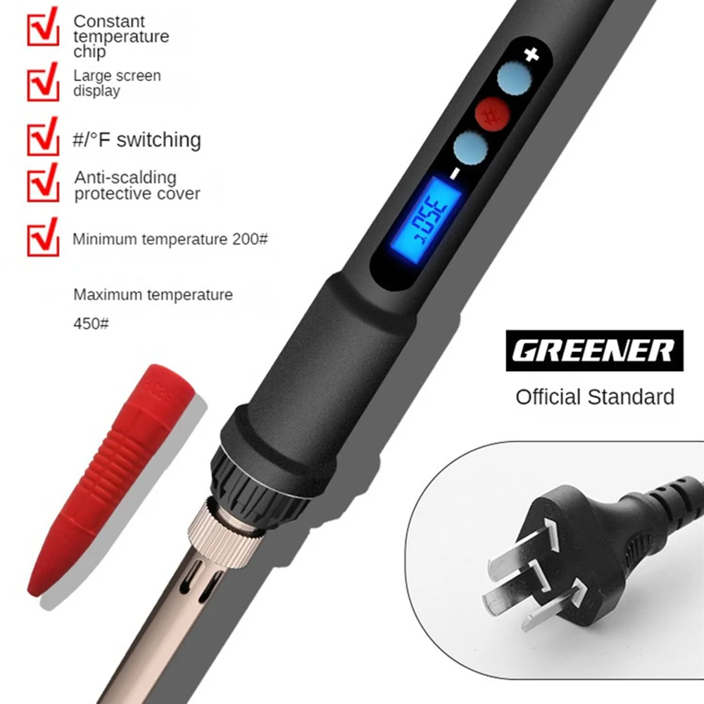 

Soldering Iron Pen Glue Handle Fast Thermal Fixed Ring Flexible Temperature Control Anti-scalding Repair Tool Electrical Welding