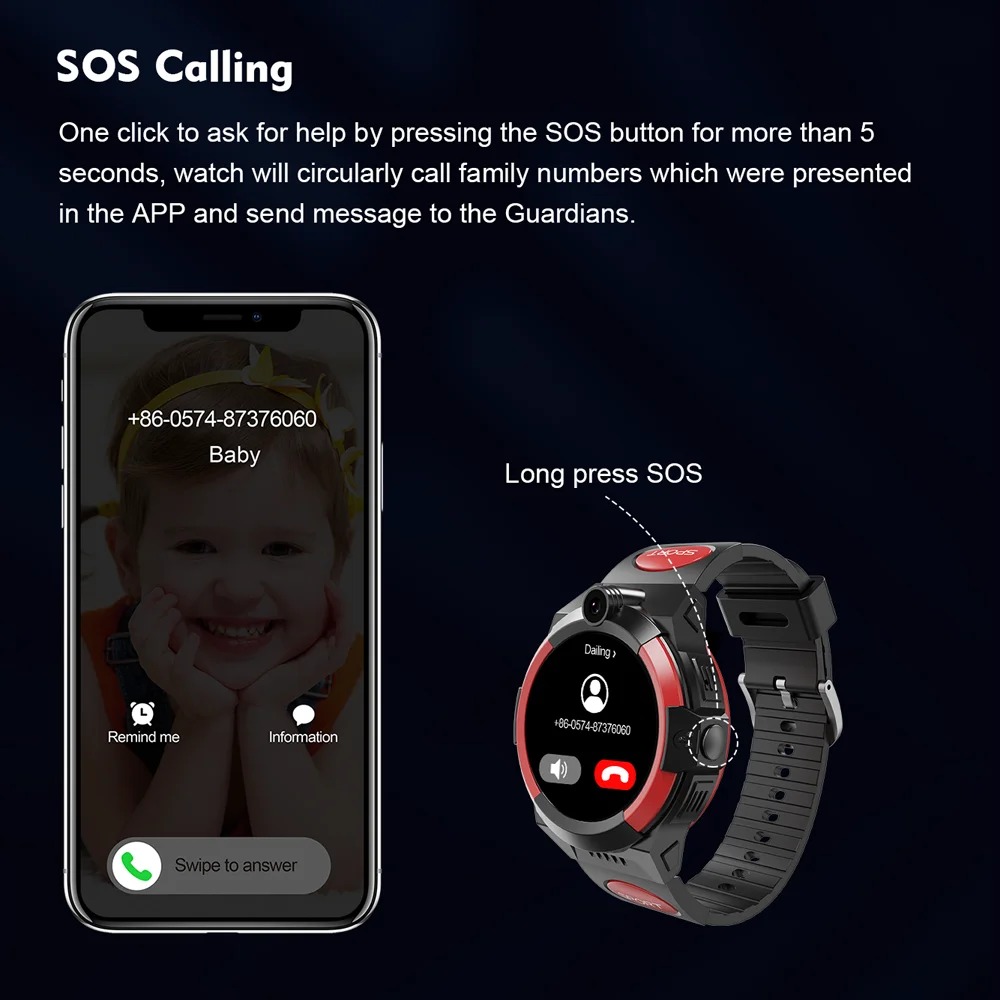 Tanie Inteligentny Zegarek Dla Dzieci GPS 4G Wszystkie Kamery Netcom Ekran HD Lokalizator Gps Dla Dzieci Zegarek Sos Telefon Wideo Zegarek IP67 Wodoodporny